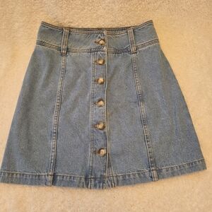 Sezane Denim Jean Button Up Skirt -Size 5/6